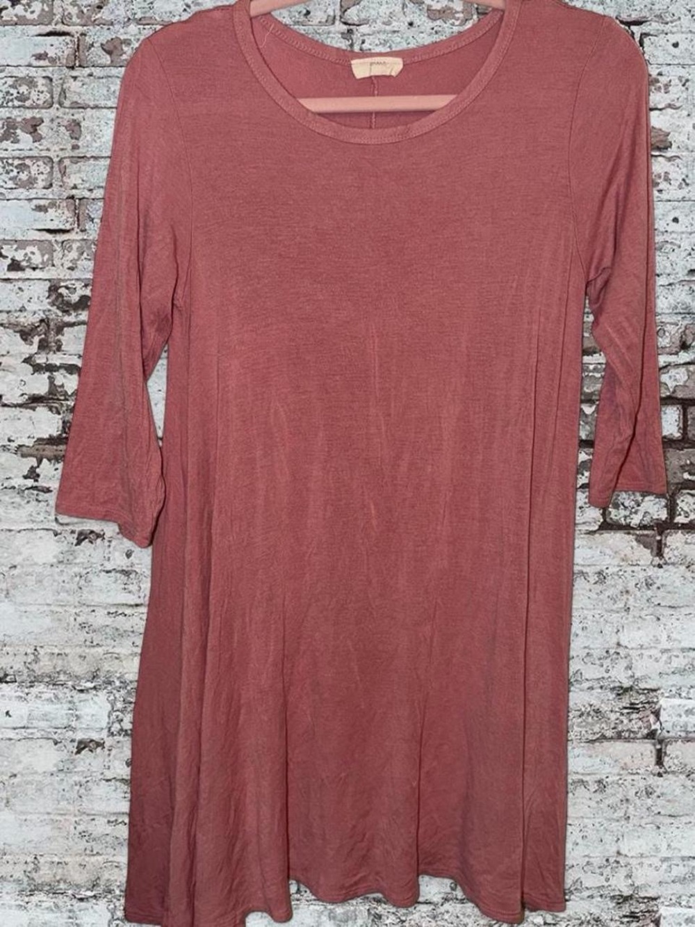 Women's Dusty Rose Scoop Neck Summer Dress